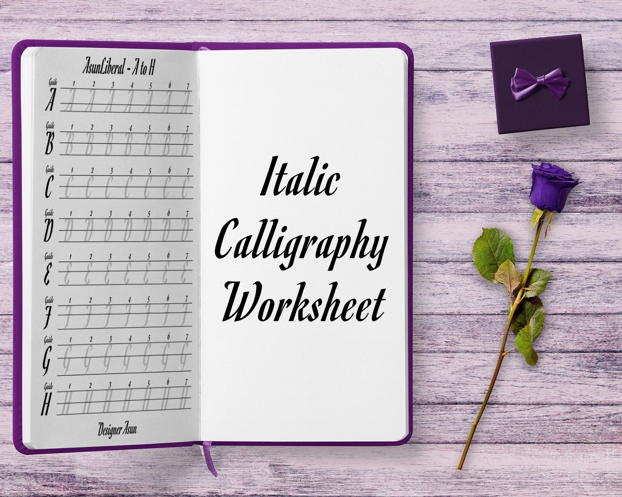 Free Printable Italic Calligraphy Worksheets