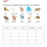 Printable Matching Activity Animal Habitats Worksheets For Grade 1 Worksheets Library