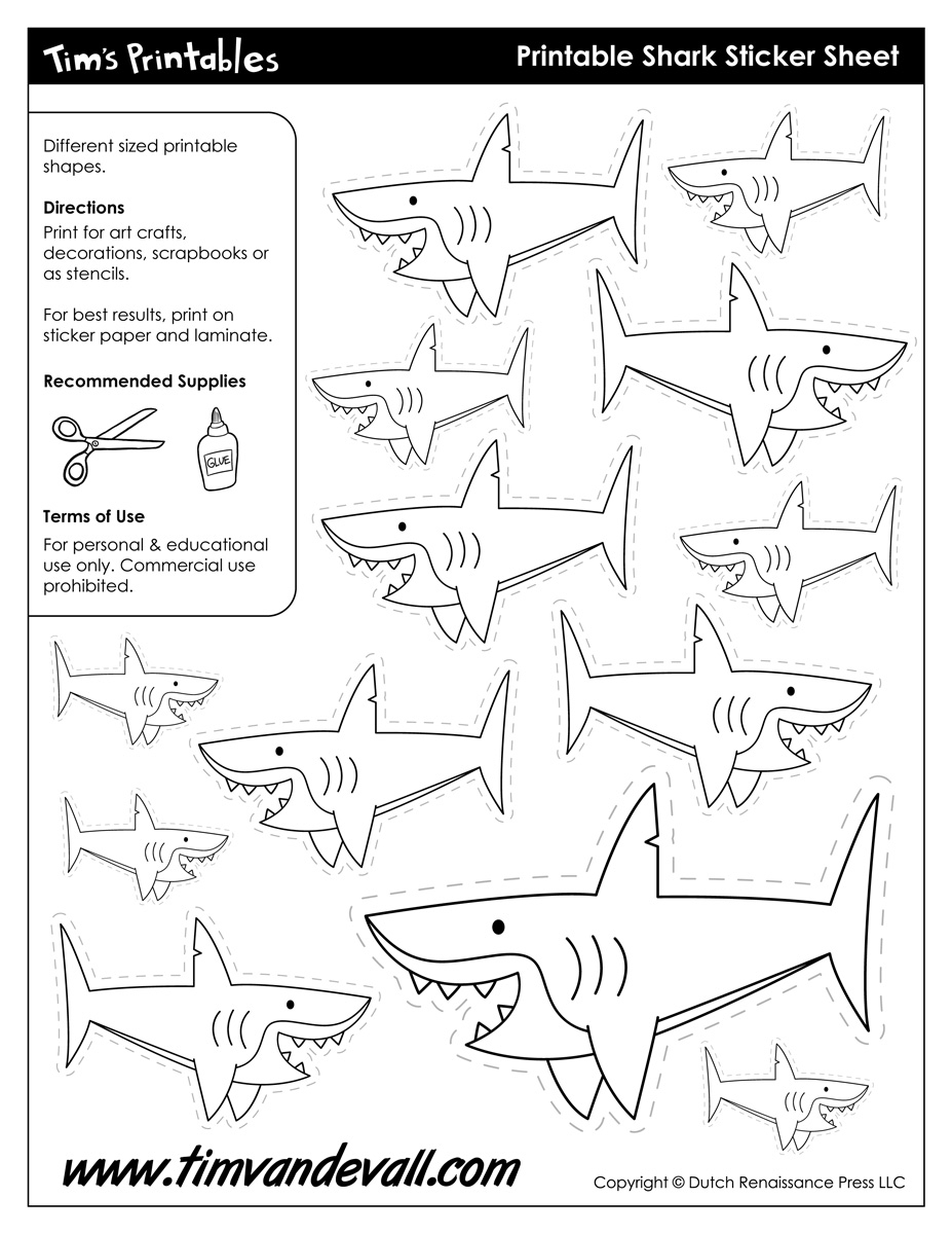 Free Printable Shark Worksheets