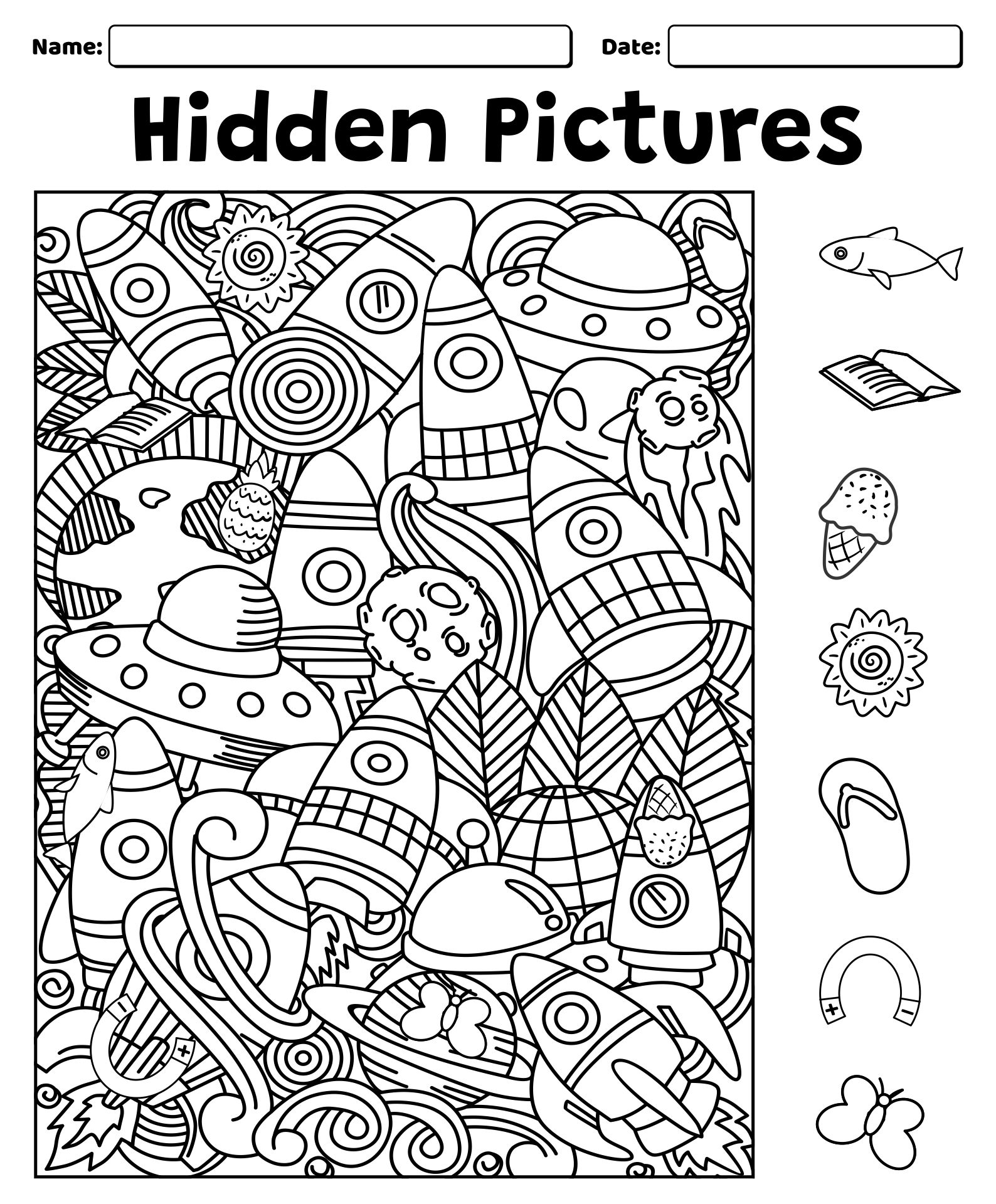 Puzzles Hidden Picture Worksheets Worksheets Library