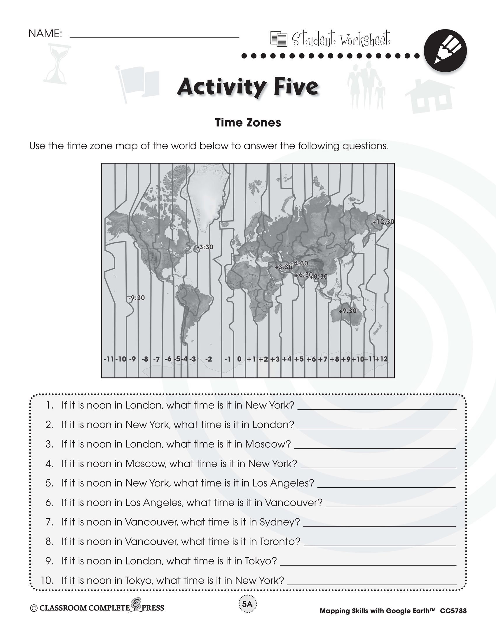 Read Time Zones Around The World With This FREE Activity From CCP