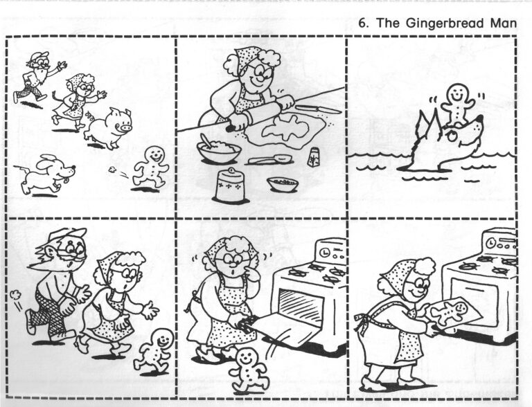 Retelling The Gingerbread Man With Sequencing Cards Sara J