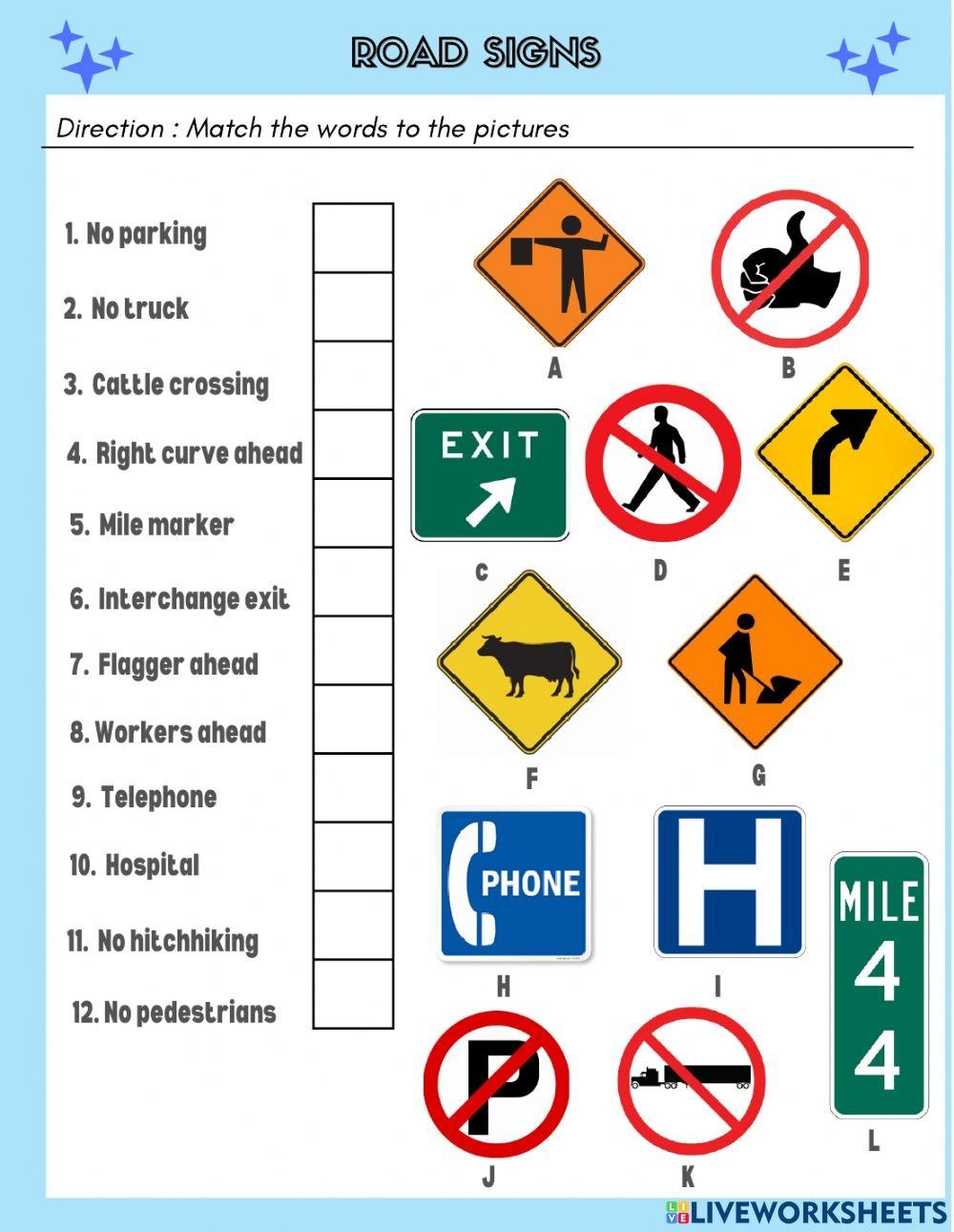 Road Signs Worksheets 15 Worksheets Worksheets Library