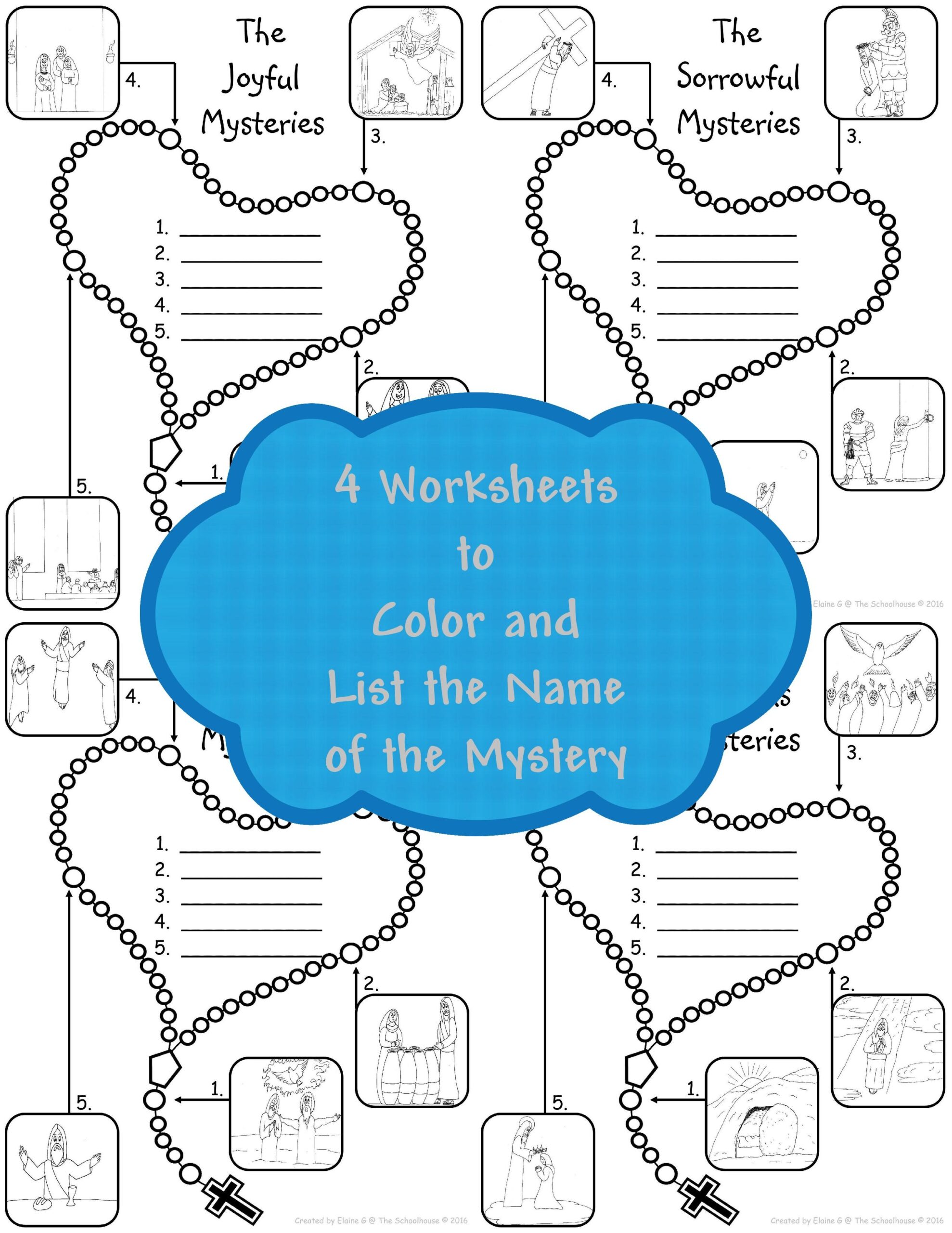 Free Printable Rosary Worksheets