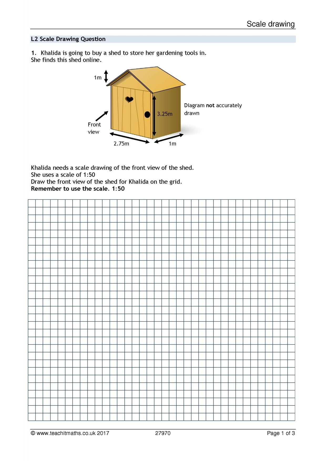 Scale Drawing Worksheets Fuctional Skills Teachit Maths
