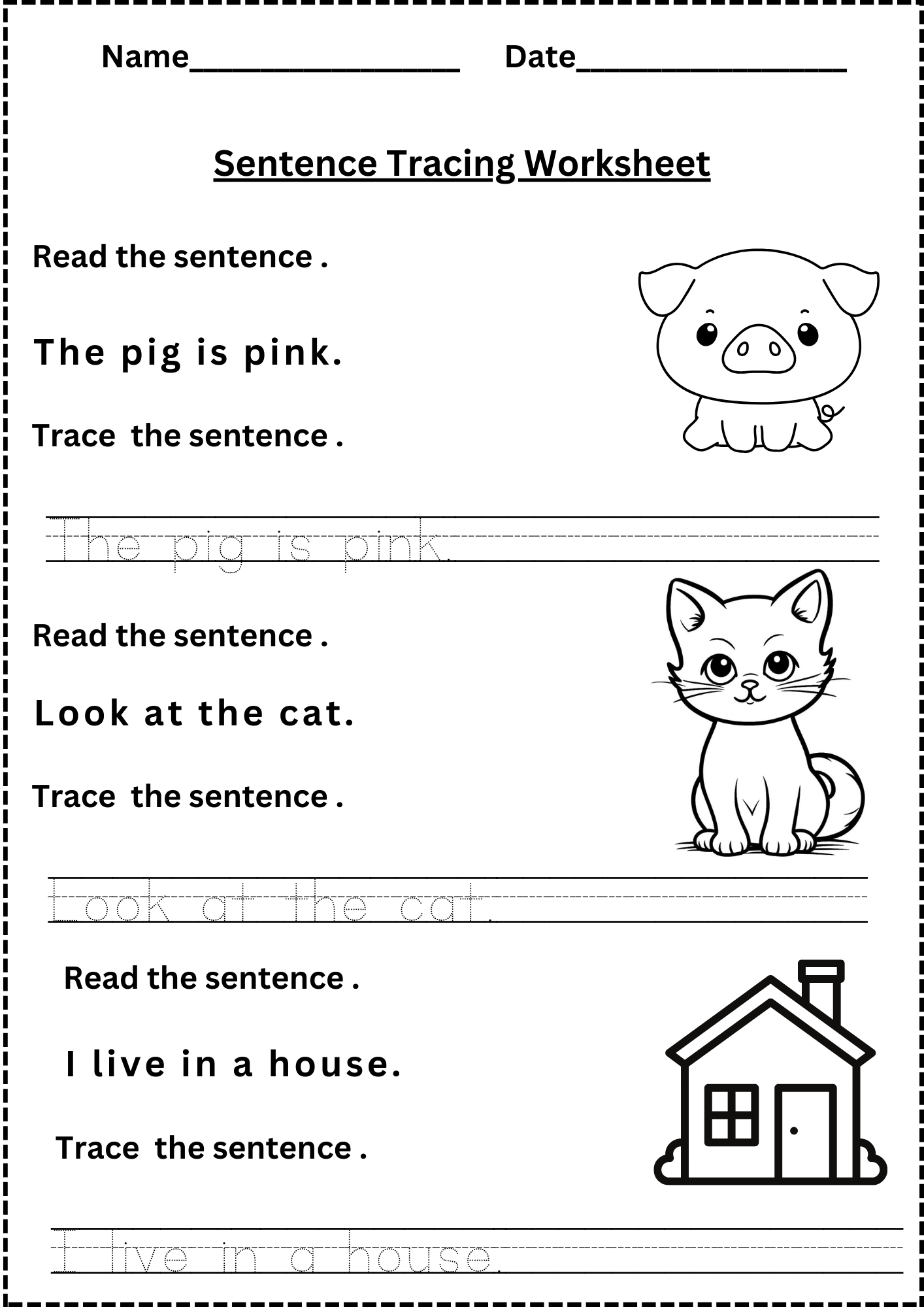 Sentence Writing Practice Worksheets Kindergarten Sentence Writing Practice Worksheets Kindergarten