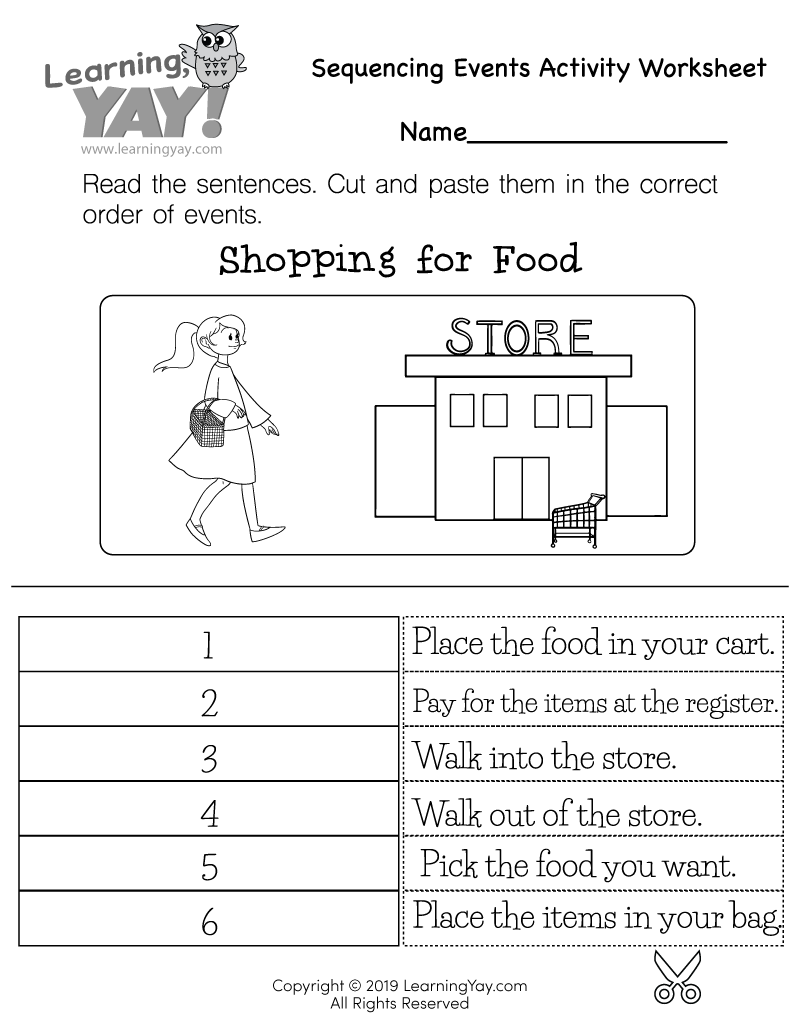Free Printable First Next Last Worksheets