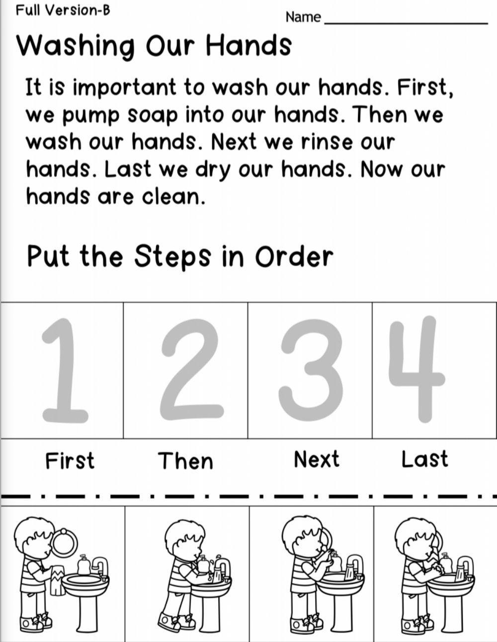 Sequencing Hand Washing Worksheet Live Worksheets Worksheets Library