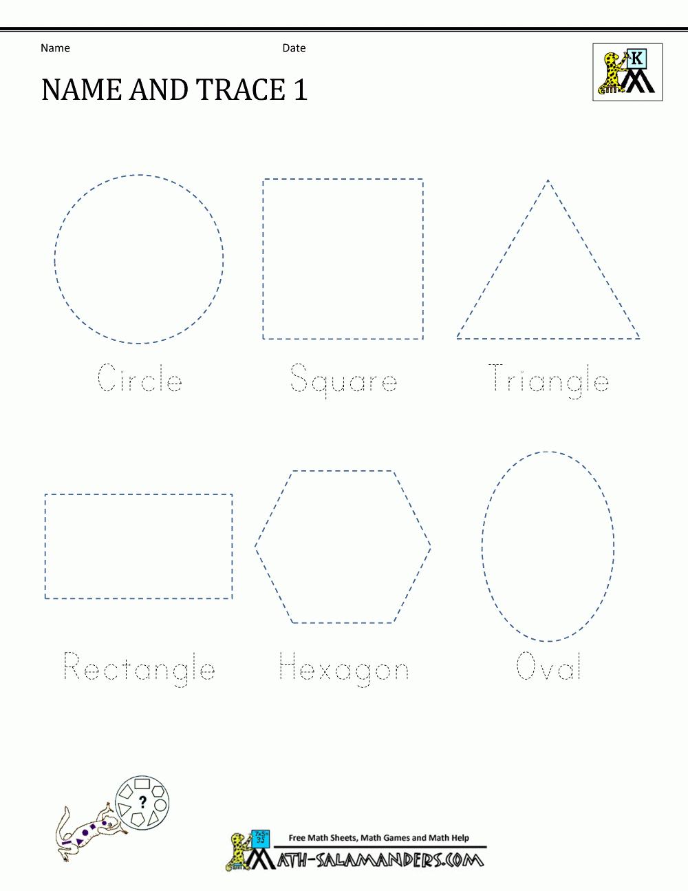 Free Printable Worksheets For Preschool Shapes