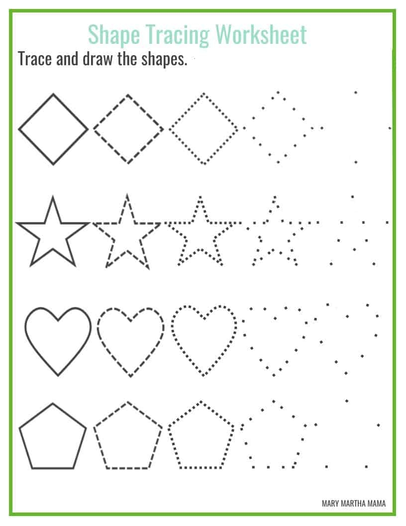Free Printable Shapes Worksheets