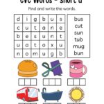 Short U Phonics Worksheets CVC Words Academy Worksheets Worksheets Library