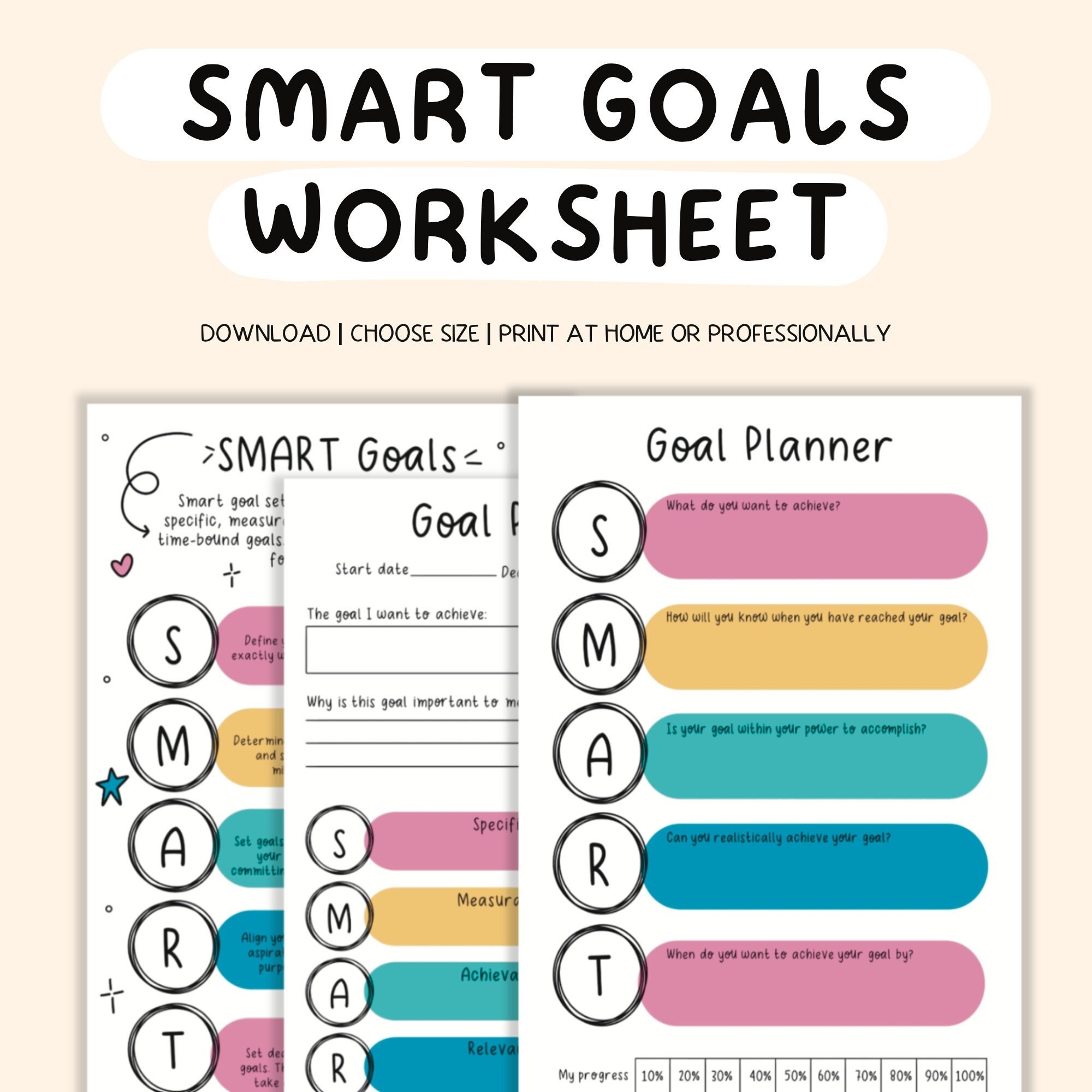 Free Printable Smart Goal Setting Worksheet