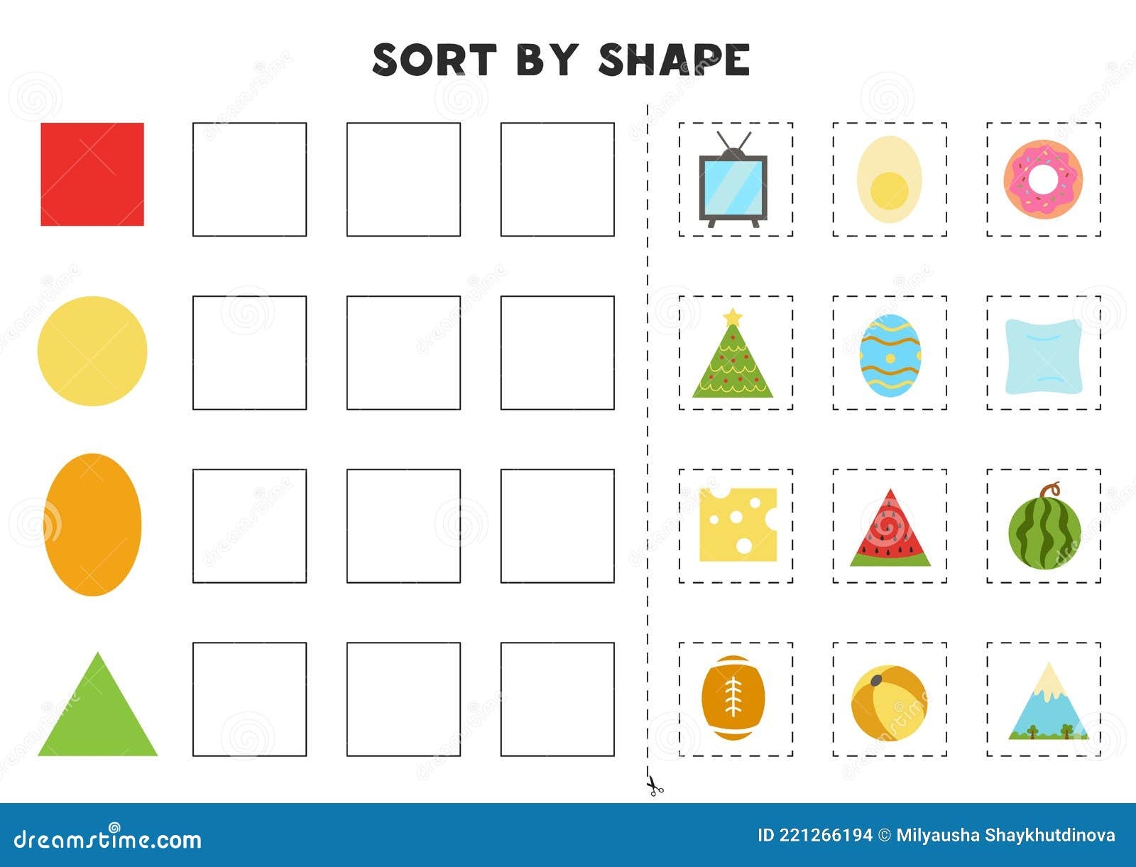 Sorting Shapes Worksheets 2025