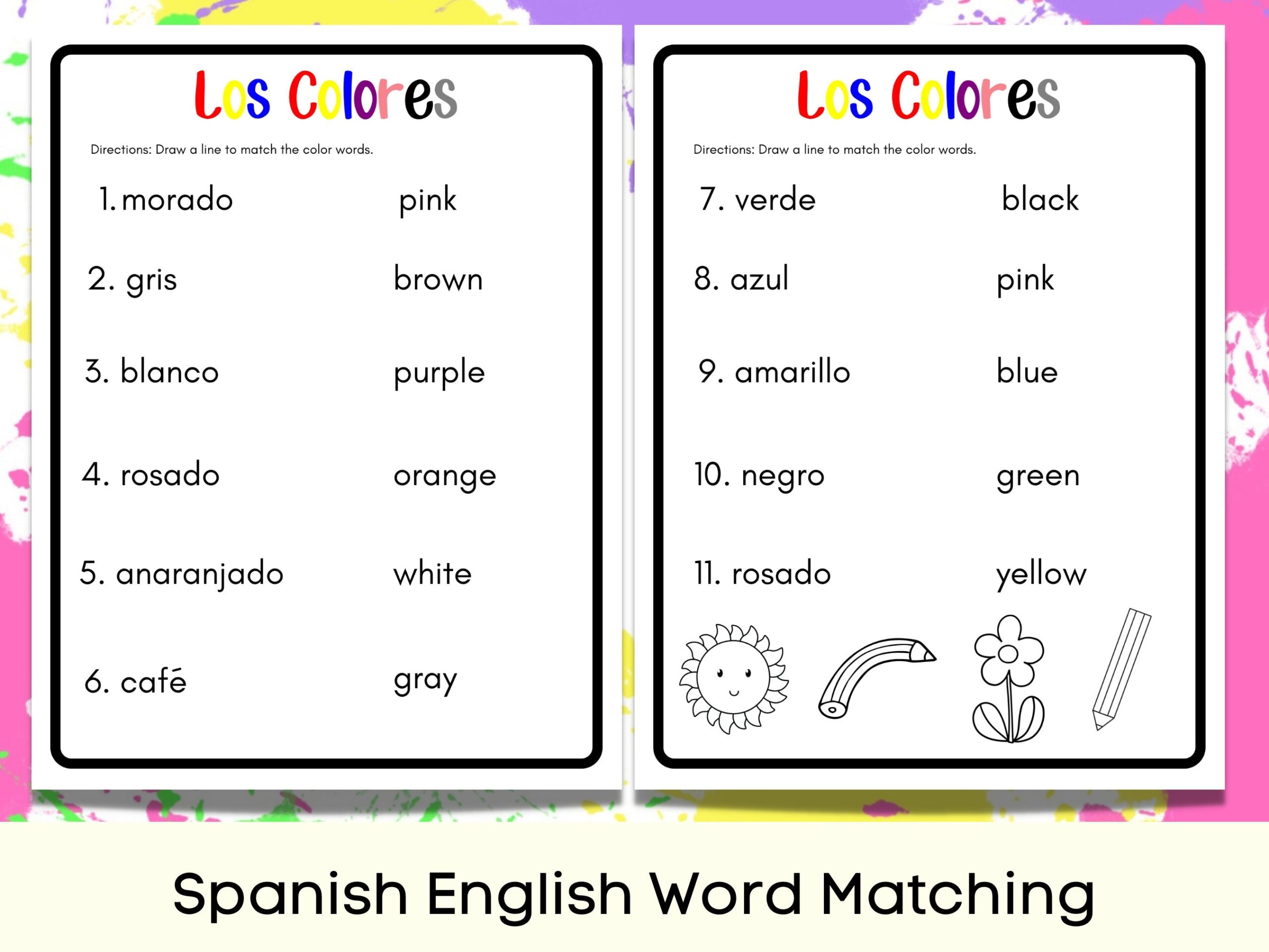 Spanish Color Worksheets Printable Colors In Spanish Practice Preschool And Kindergarten Spanish Bilingual Worksheets Spanish Worksheets Etsy Spanish Color Worksheets Printable Colors In Spanish Practice Preschool And Kindergarten Spanish Bilingual Worksheets Spanish Worksheets Etsy