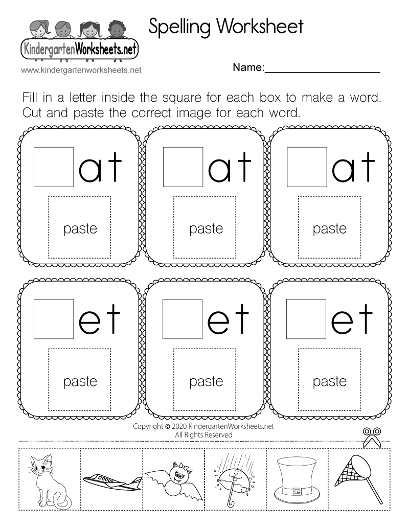 Spelling Worksheets Free Printables