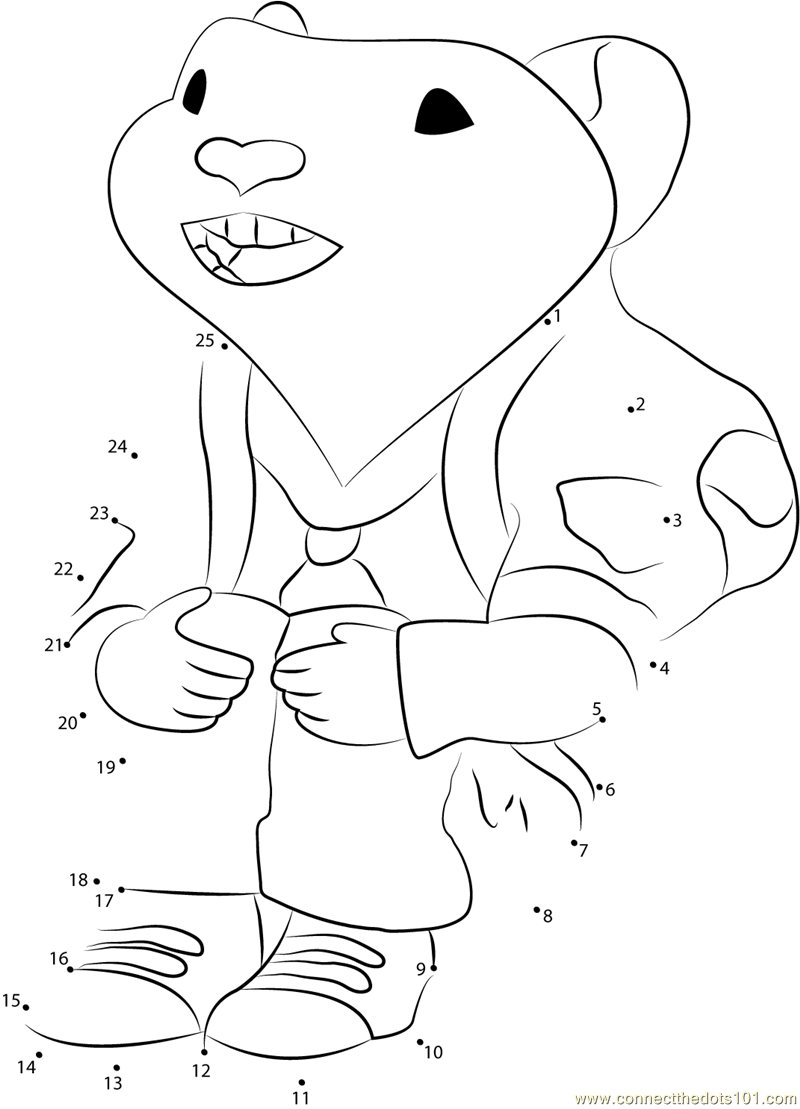 Stuart Little Sitting Dot To Dot Printable Worksheet Connect The 