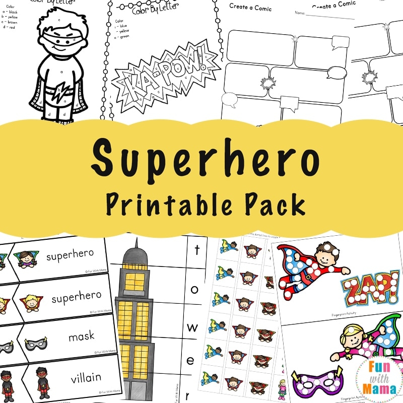 Free Printable Superhero Worksheets