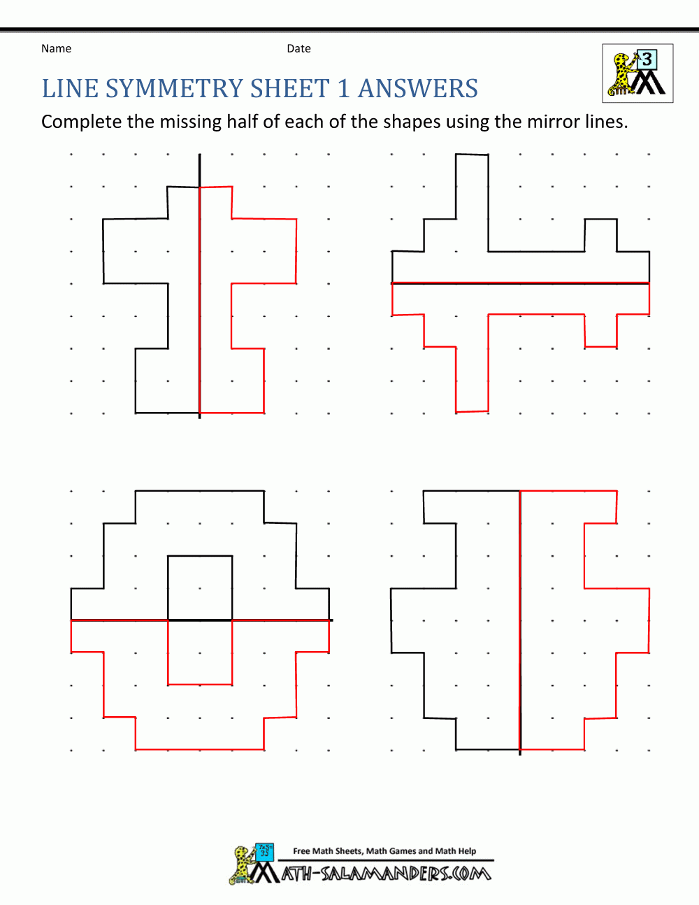 Symmetry Worksheets Worksheets Library