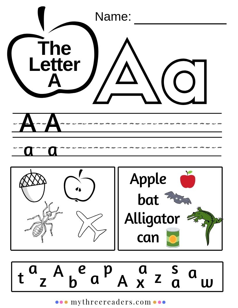 Free Printable Worksheets Letter A