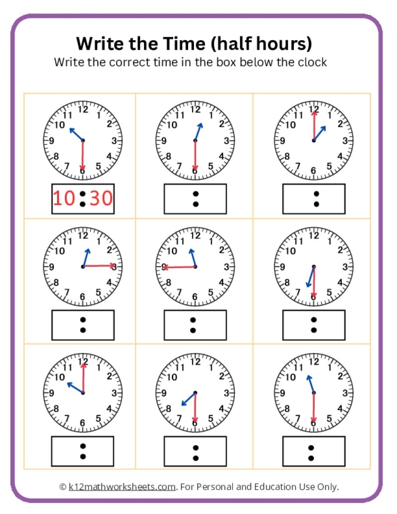Telling Time Worksheets Telling Time Worksheets