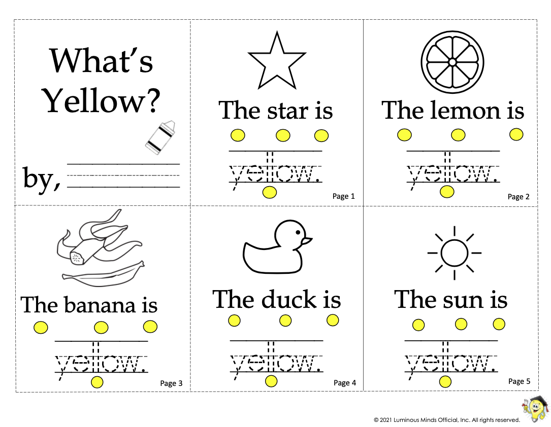 The Color Yellow Activity Pack Introduce And Teach The Color Yellow Classful