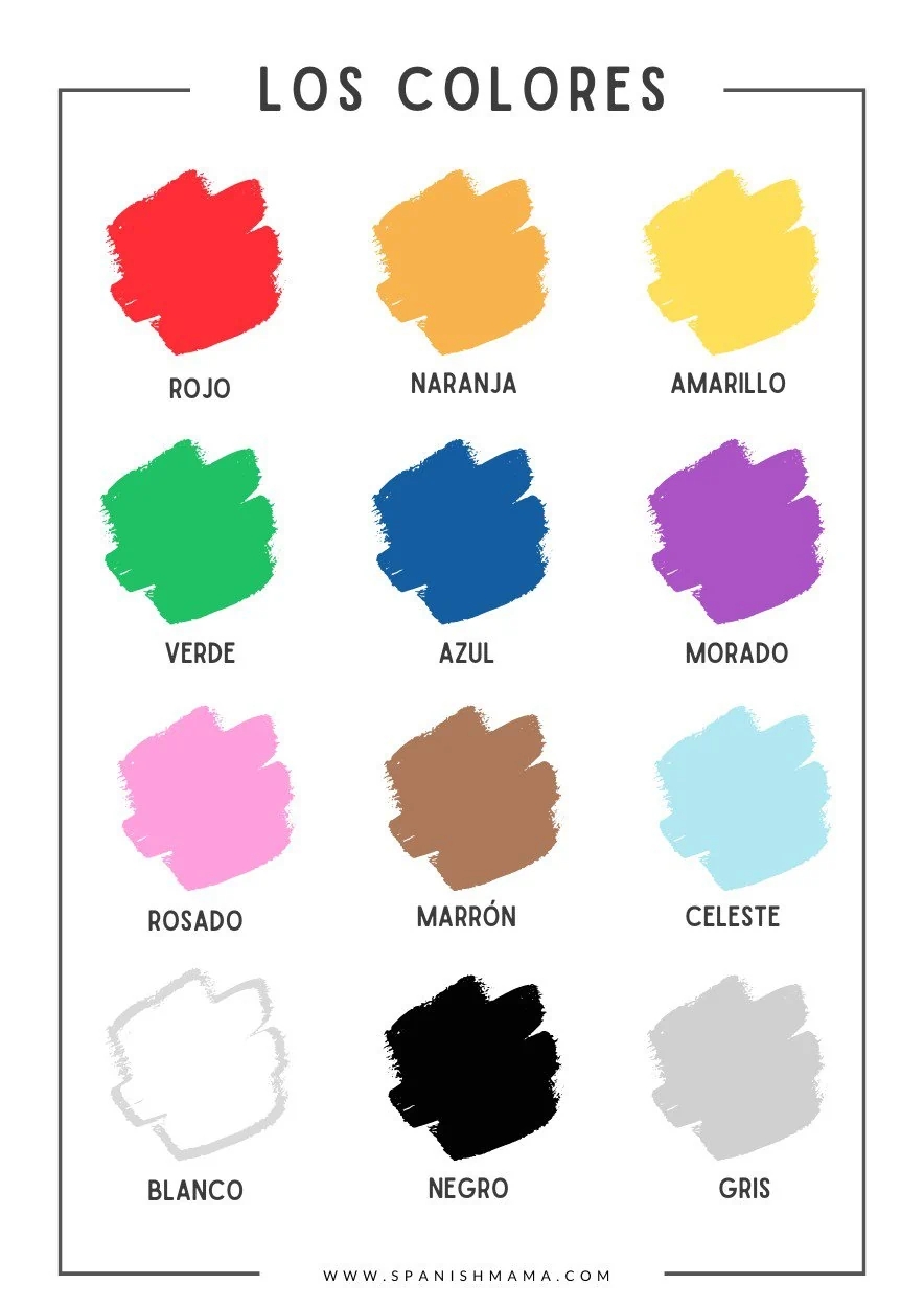Free Printable Spanish Colors Worksheet Pdf