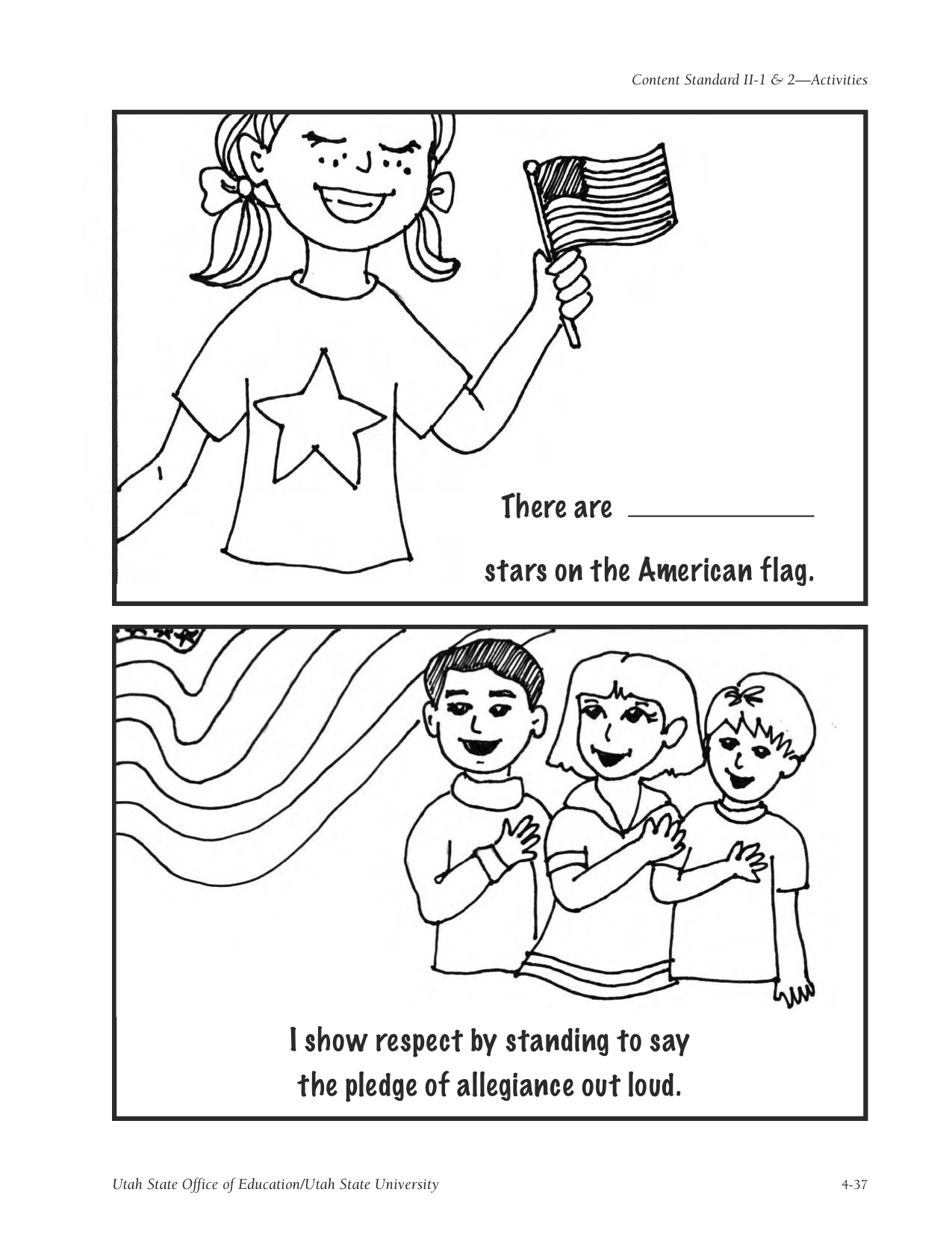 Free Printable Pledge Of Allegiance Worksheets