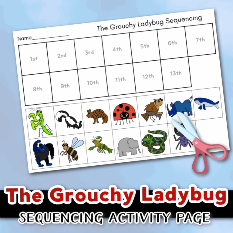 The Grouchy Ladybug Sequencing Free Activity