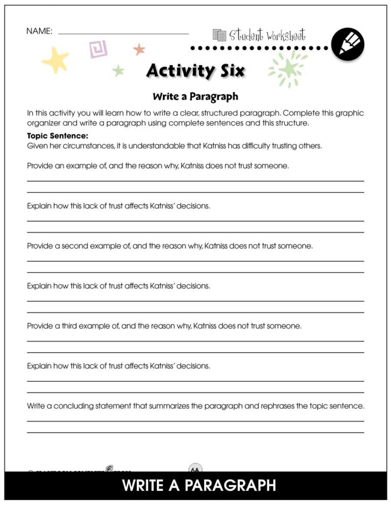 The Hunger Games BONUS WORKSHEETS Grades 7 To 8 EBook Worksheets Library