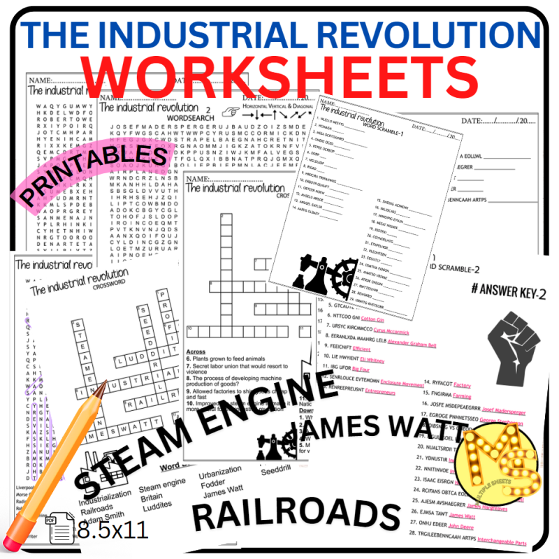 The Industrial Revolution Worksheets