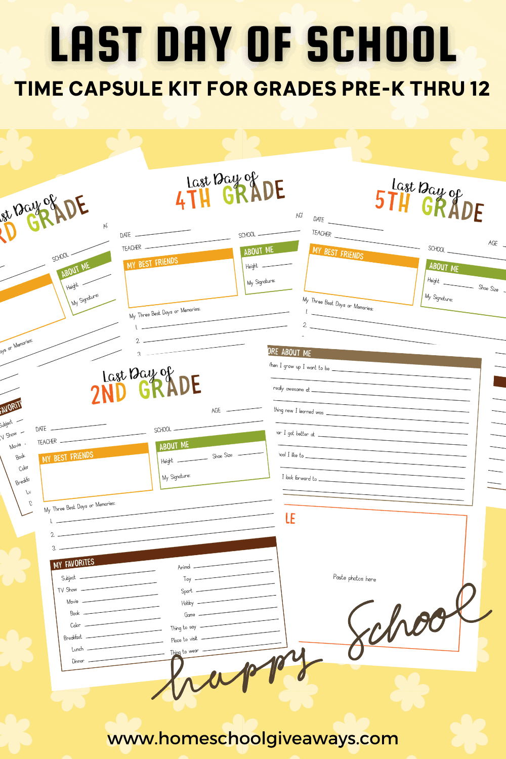 Free Printable Time Capsule Worksheets