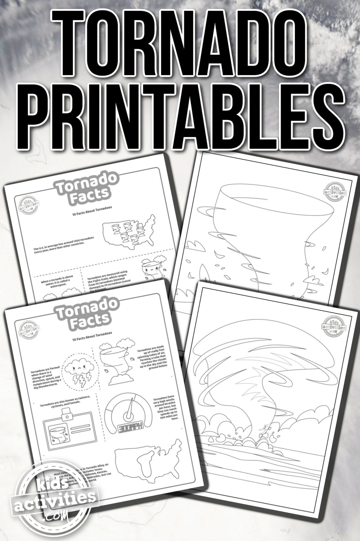 Tornado Coloring Pages Tornado Facts For Kids Printables Kids 