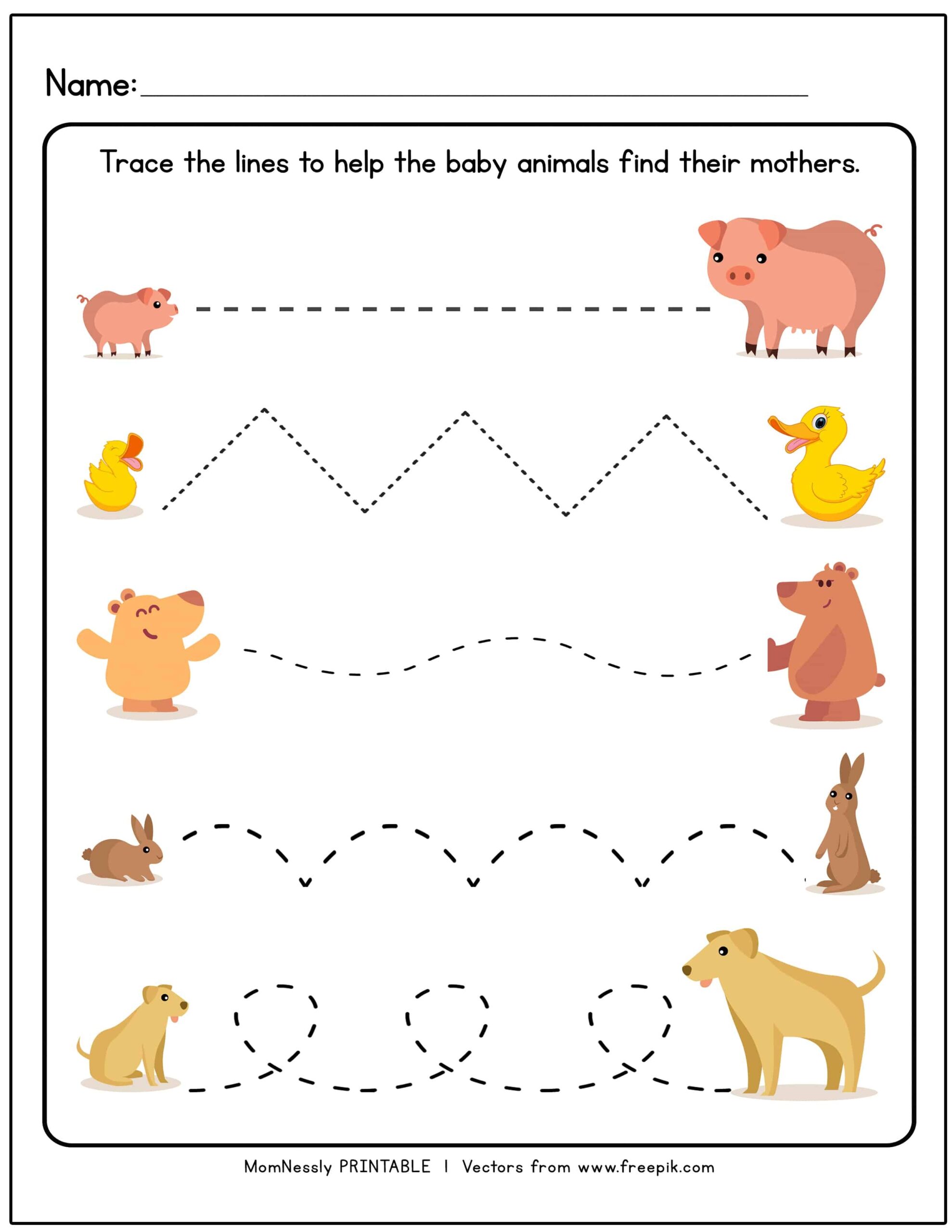 Tracing Lines Worksheets Printable PDF Archives About Preschool Worksheets Library