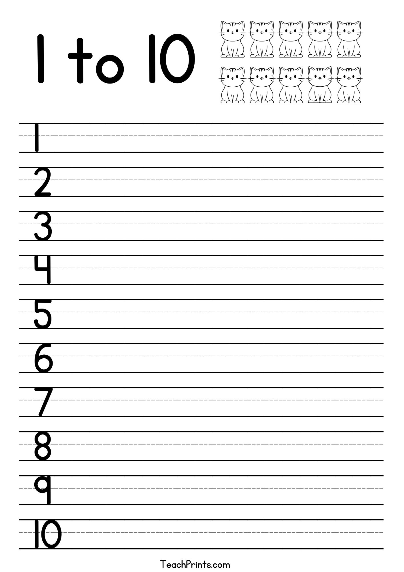 Free Printable Numbers 1 20 Worksheets