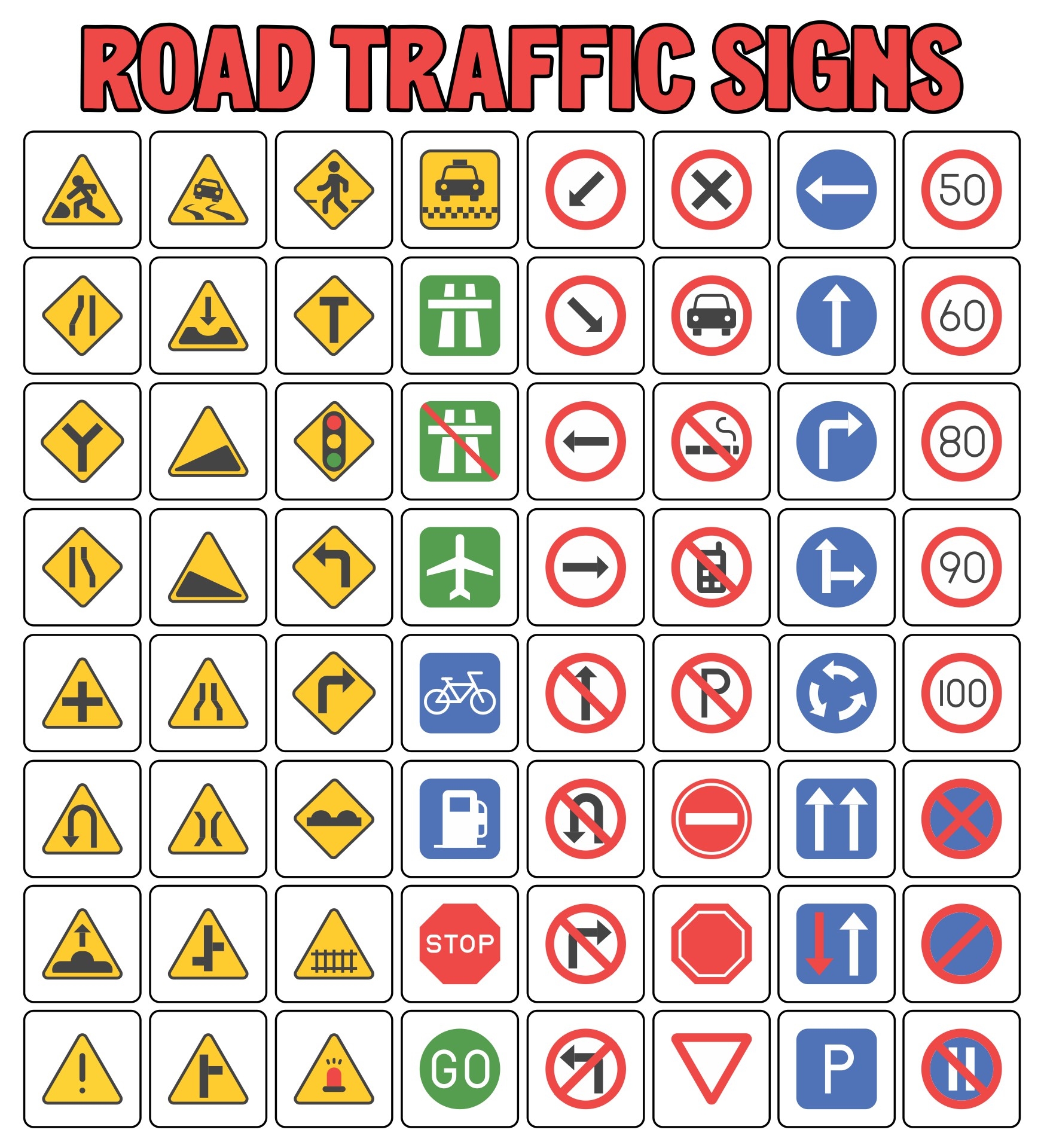 Free Printable Traffic Signs Worksheets