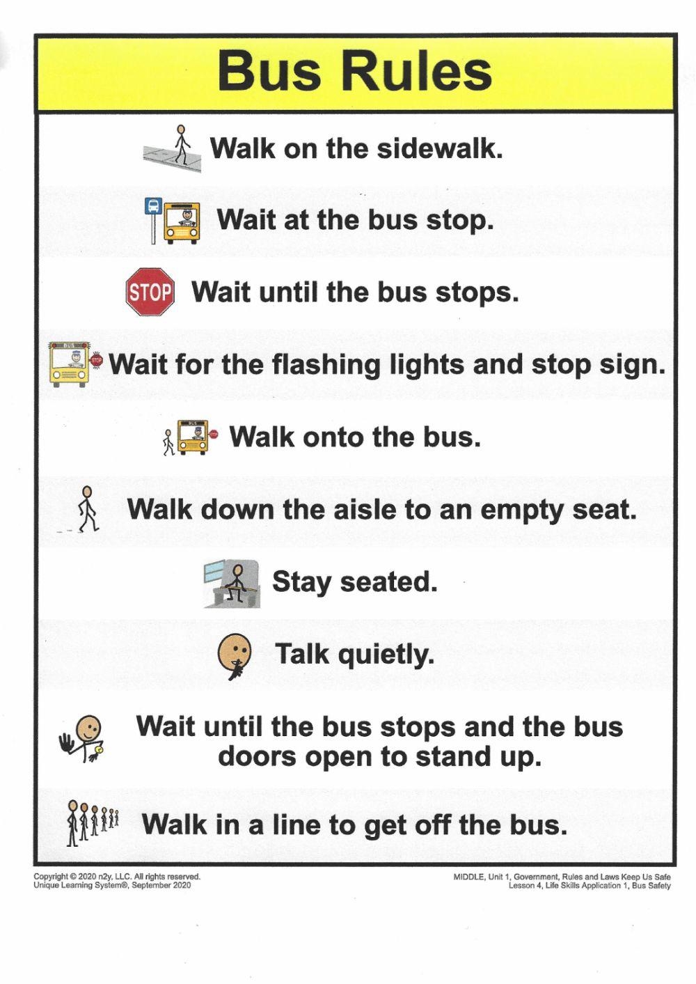 ULS Bus Safety Rules 9 28 20 Online Exercise For Live Worksheets  ULS Bus Safety Rules 9 28 20 Online Exercise For Live Worksheets