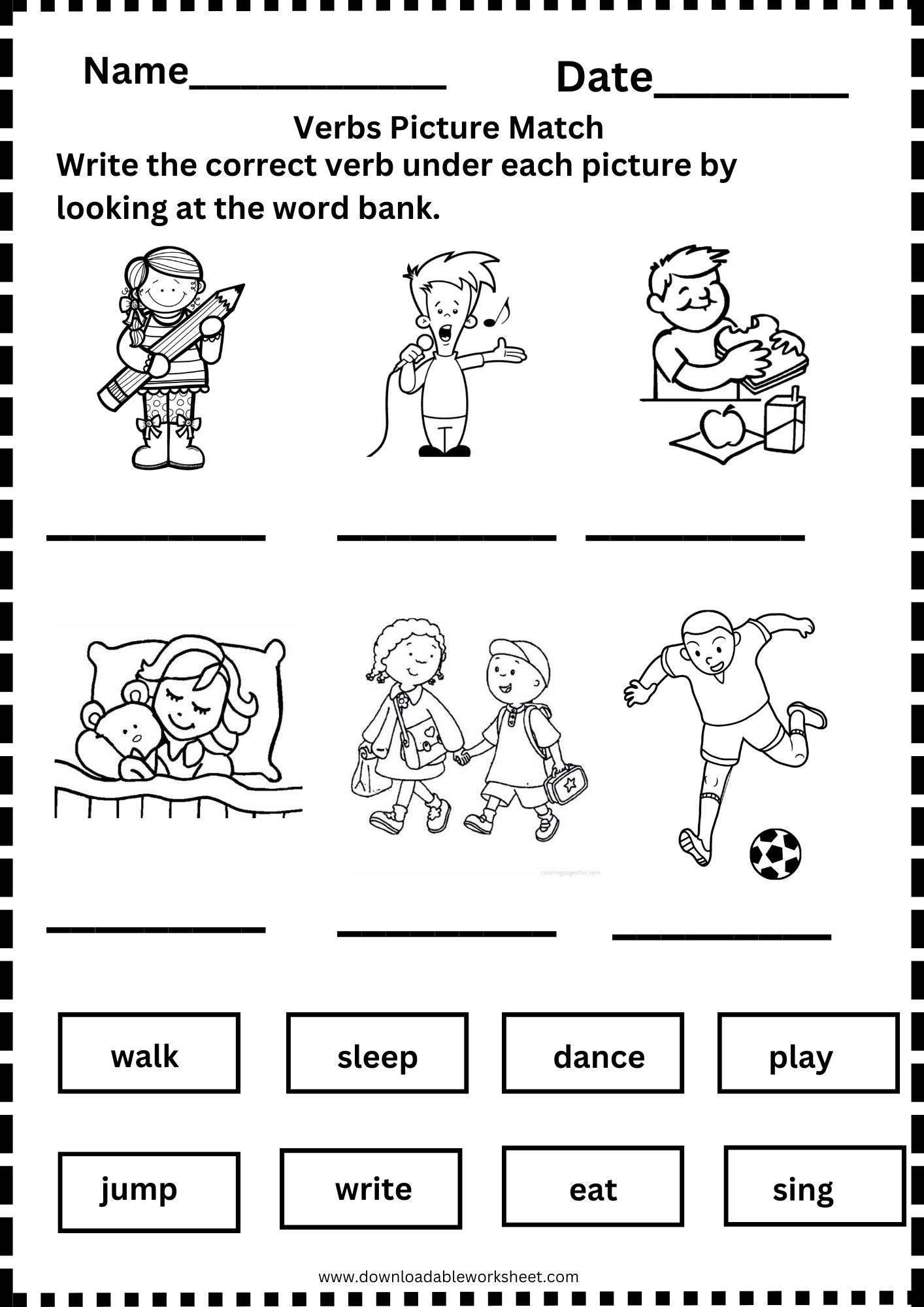 Verbs Worksheets
