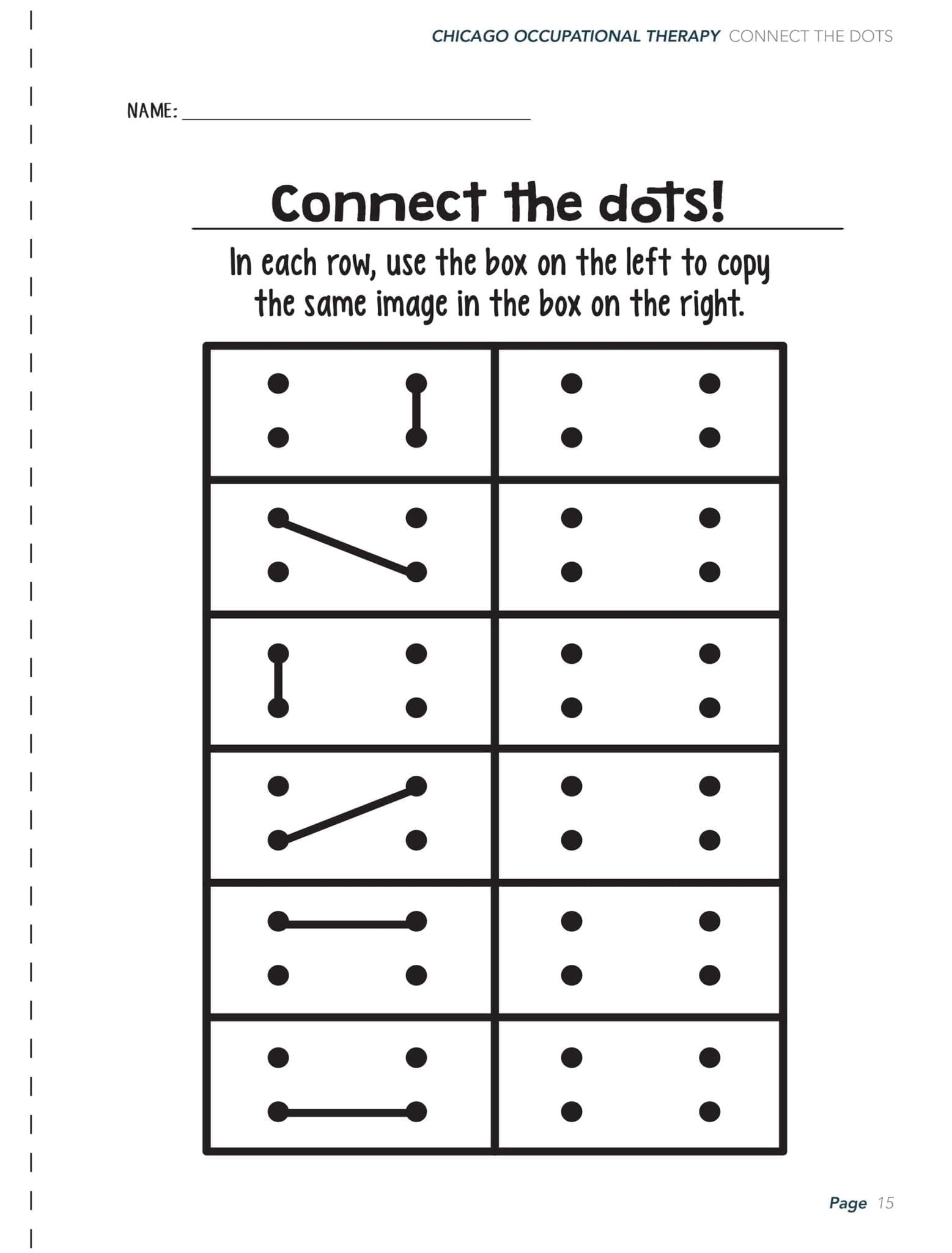 Visual Motor Activity Worksheets Chicago Occupational Therapy Worksheets Library
