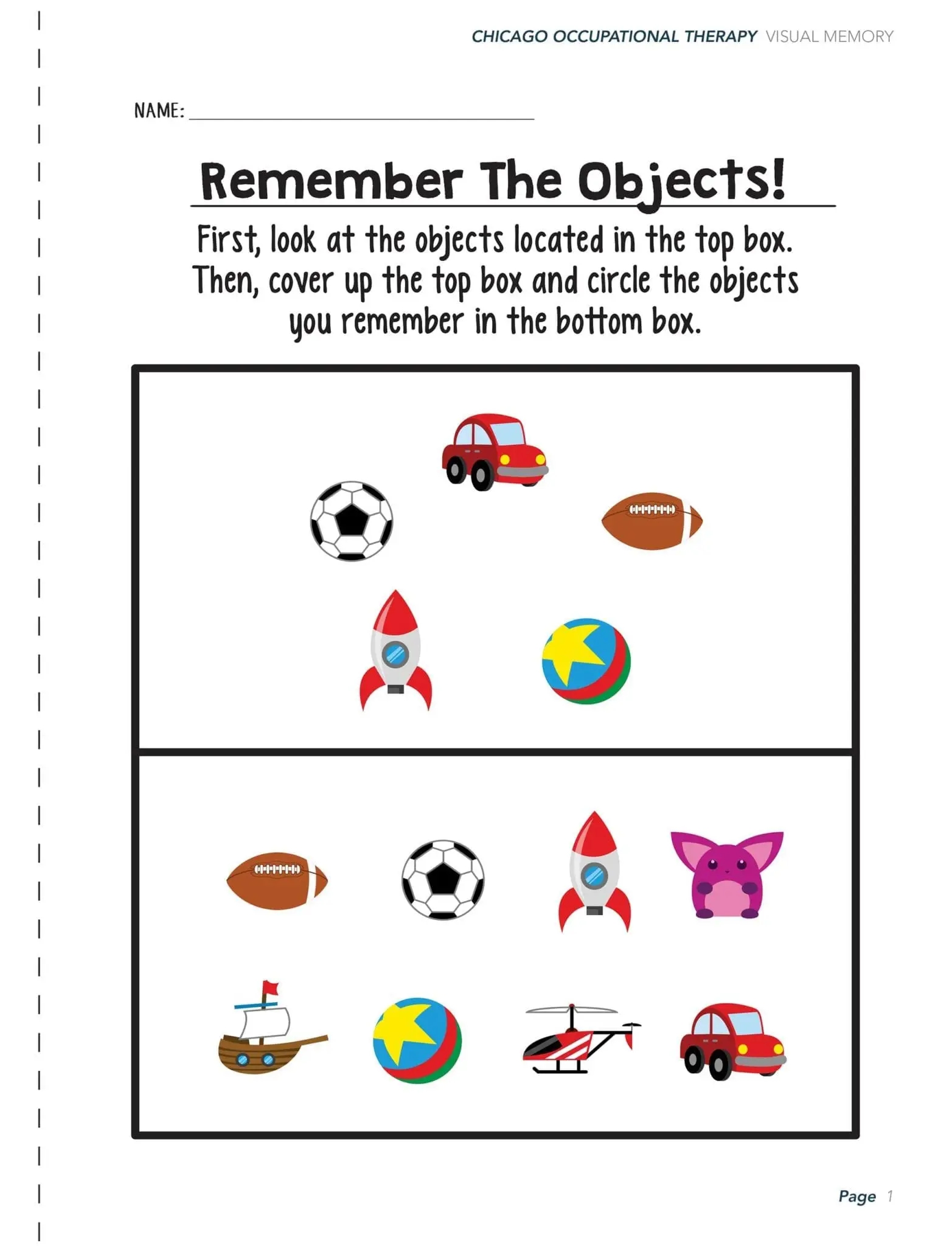 Free Printable Occupational Therapy Worksheets