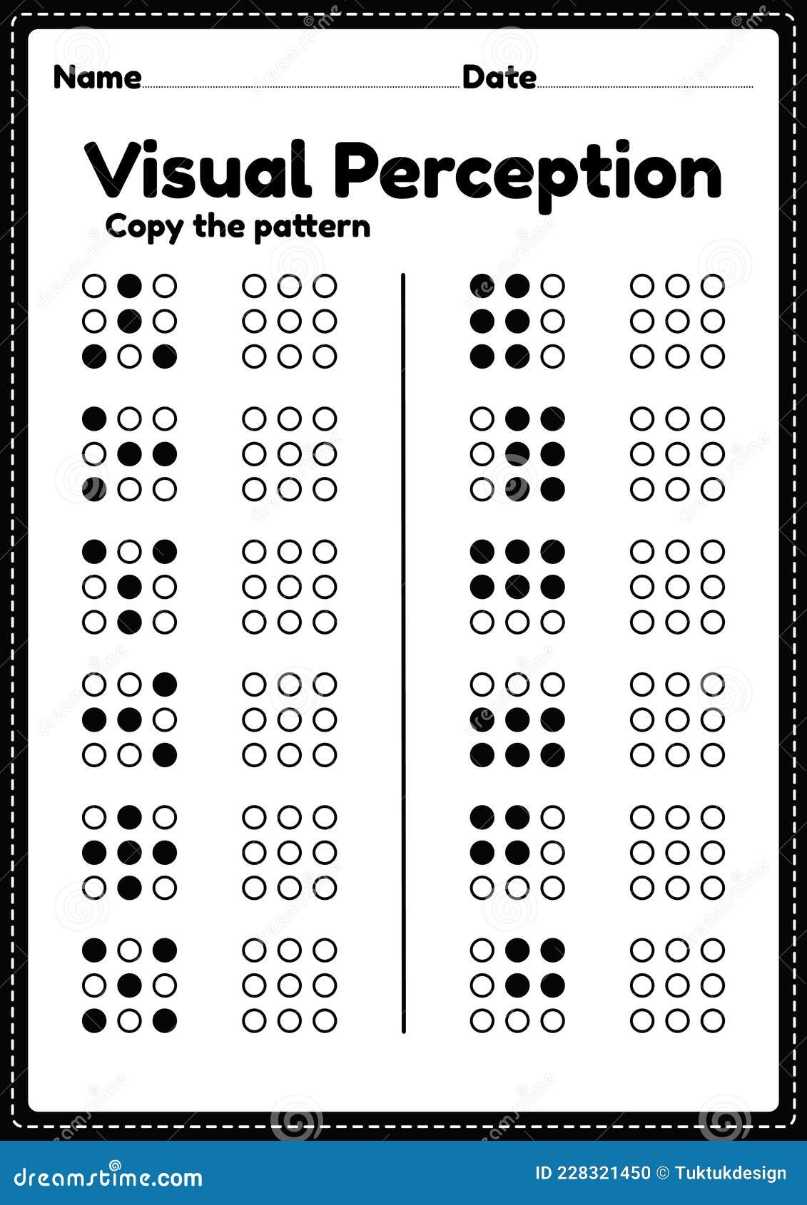Visual Perceptual Skills Activity Worksheet For Preschool And Kindergarten Kids That Helps Develop Eyes And Stock Vector Illustration Of Activities Brain 228321450