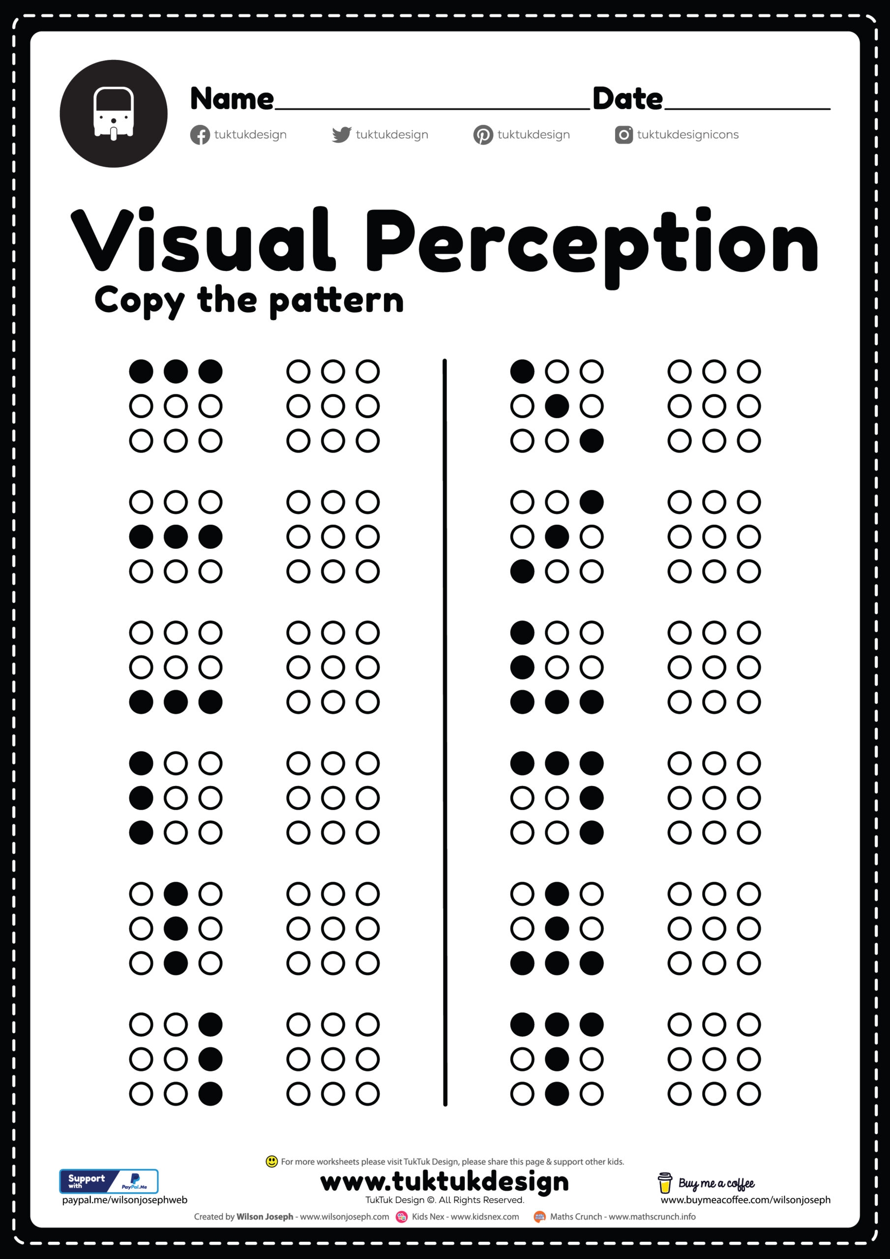 Free Printable Visual Discrimination Worksheets