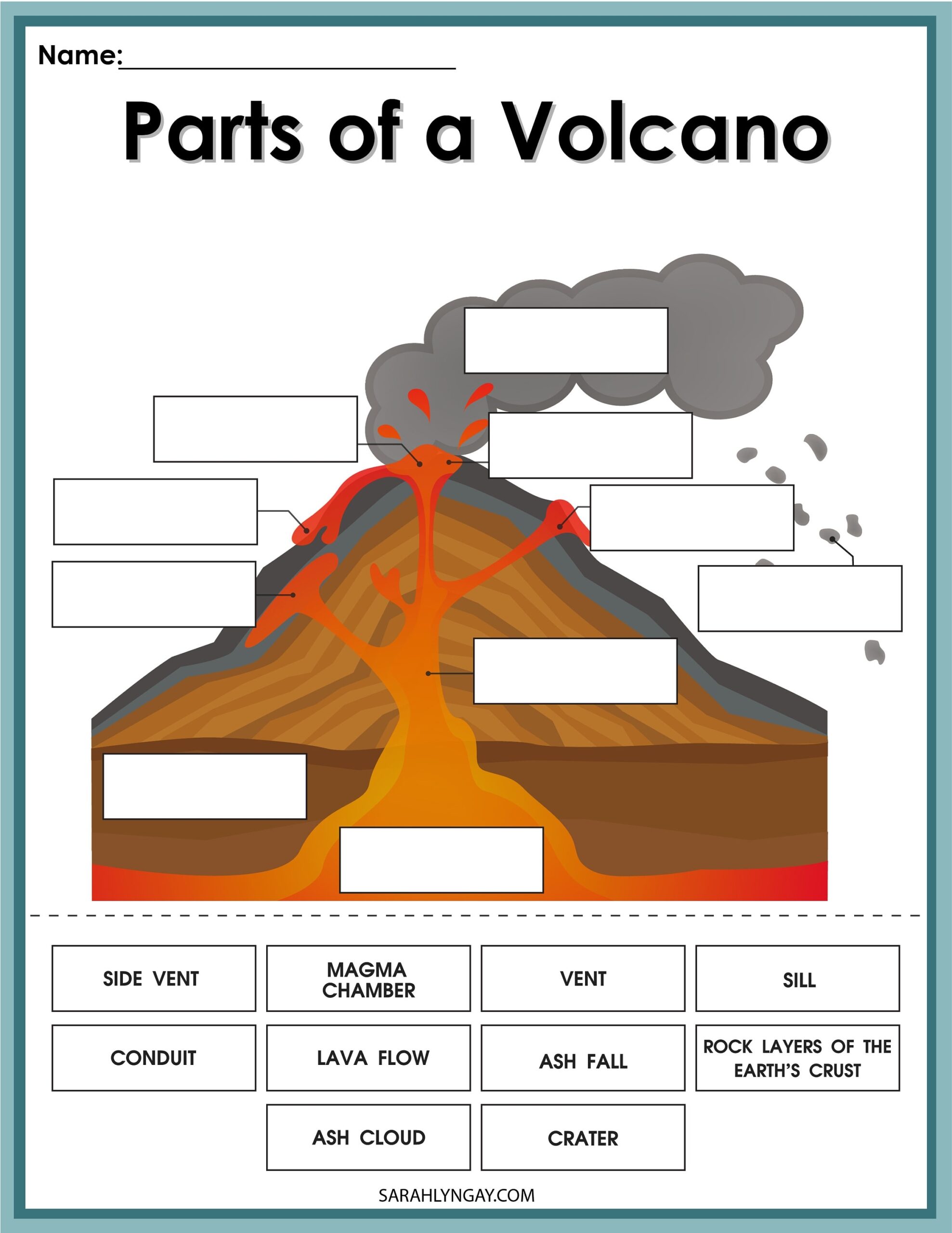 Free Printable Volcano Worksheets