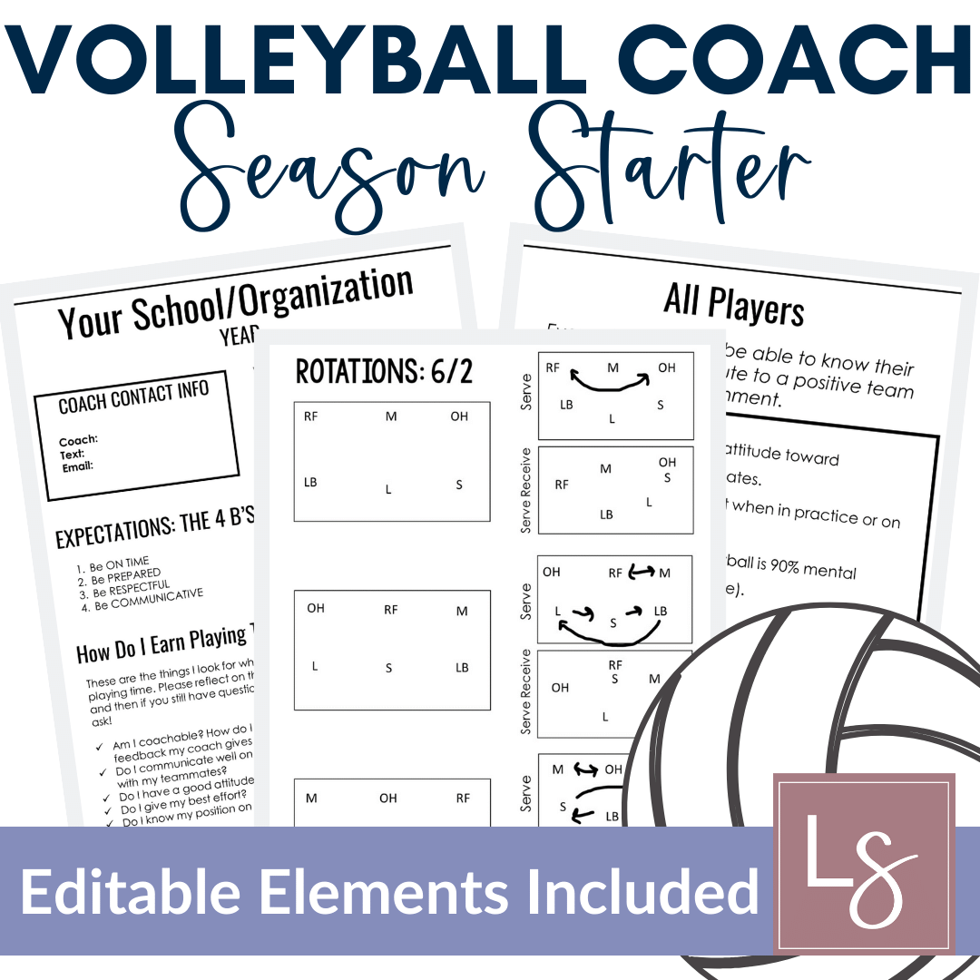 Volleyball Coach Template Pack Made By Teachers