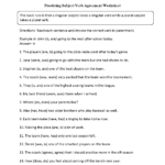 Word Usage Worksheets Subject Verb Agreement Worksheets