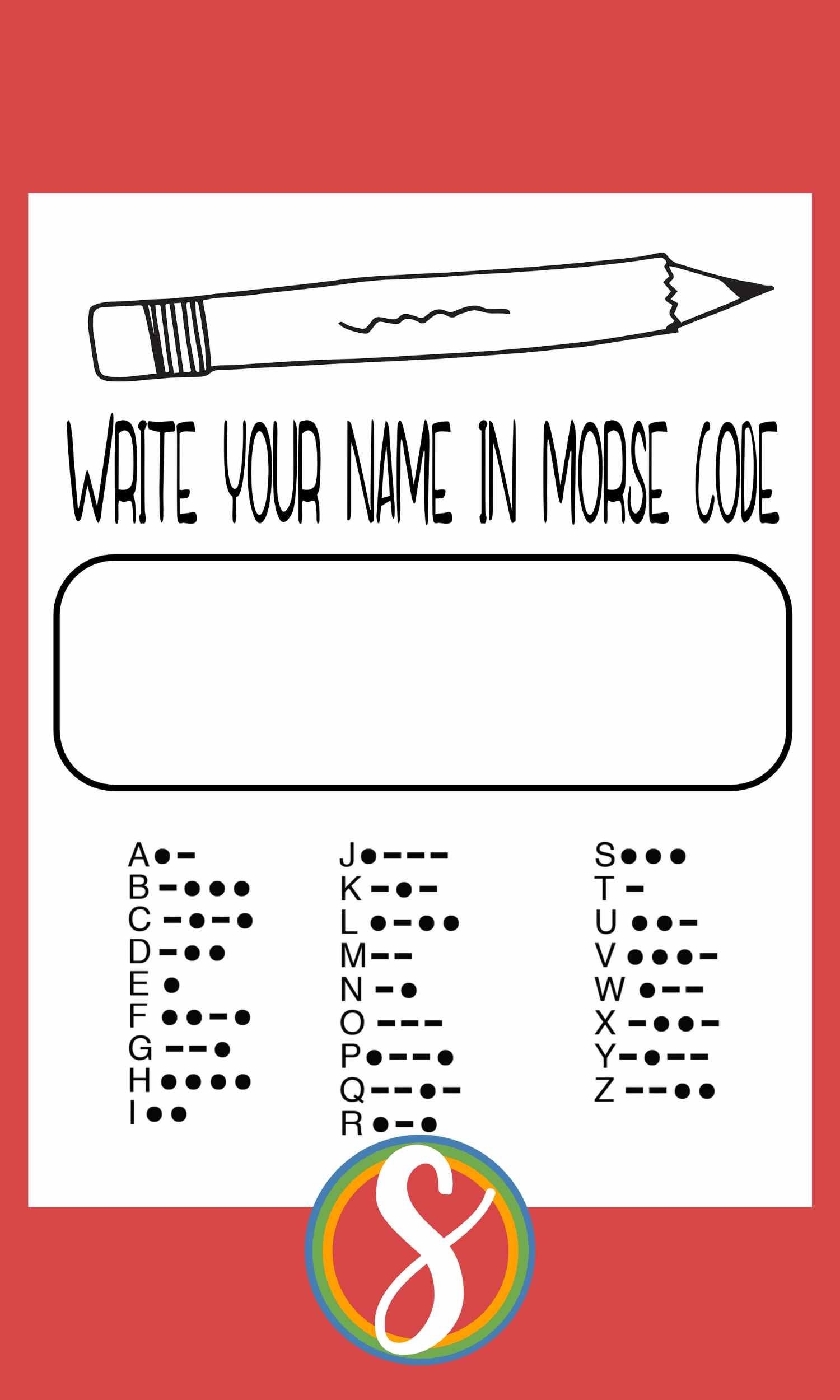 Write Your Name In Morse Code Stevie Doodles