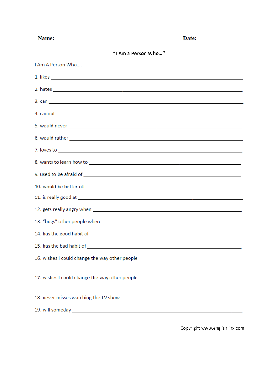 Writing Worksheets Poetry Writing Worksheets