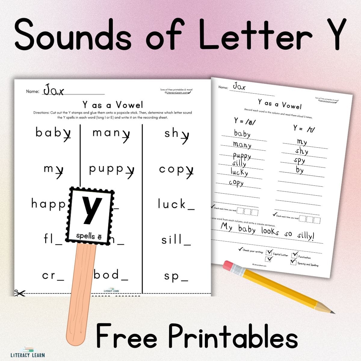 Y As Vowel Teaching The Sounds U0026 FREE Worksheets Literacy Learn