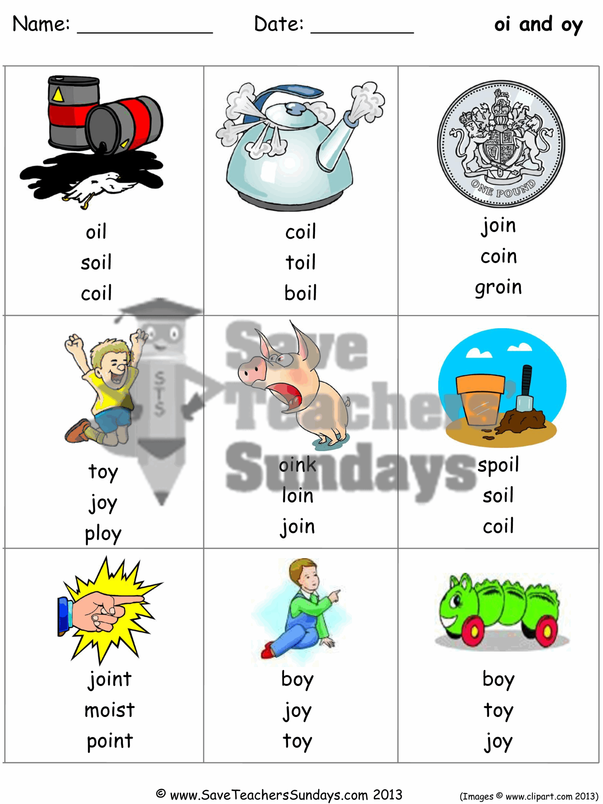 Year 1 Oi And Oy Worksheets Lesson Plans And Other Primary Worksheets Library