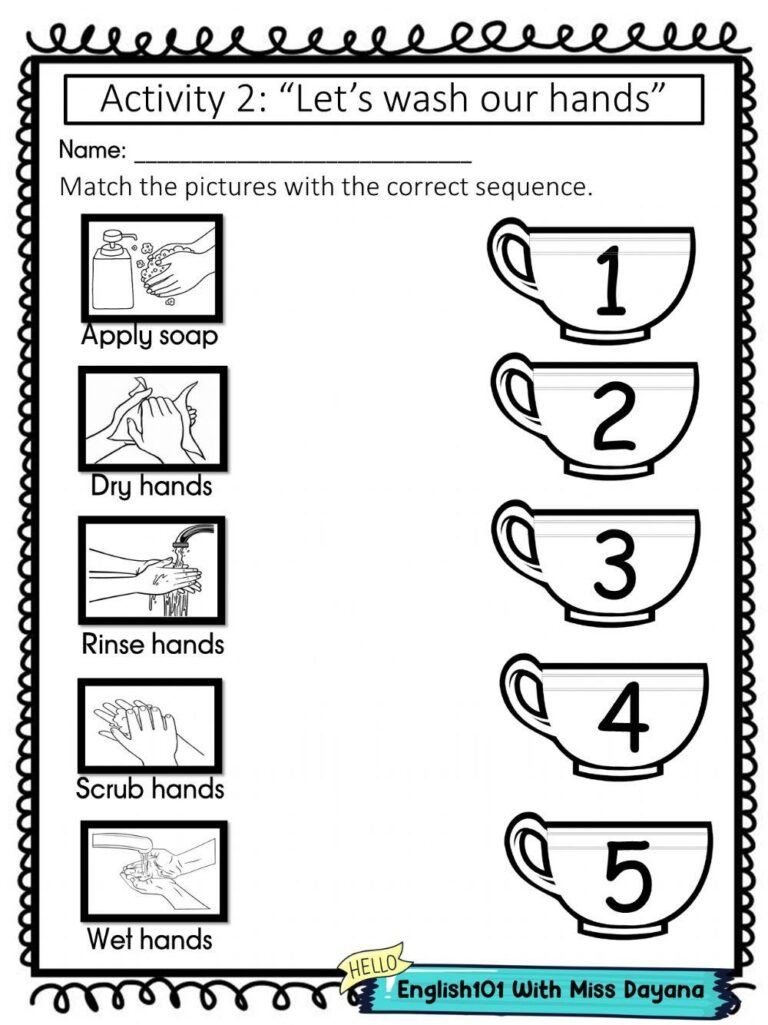 Year 1 Steps To Wash Your Hands Worksheet Live Worksheets Worksheets Library